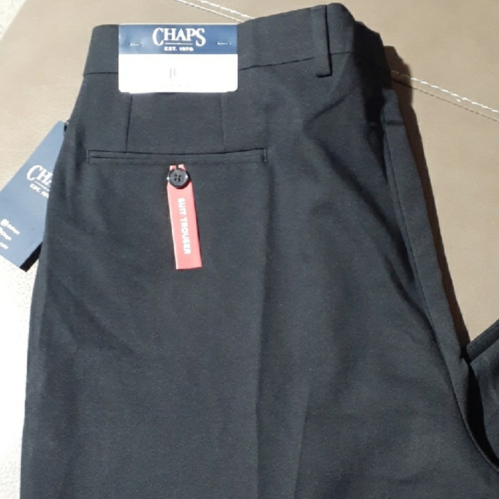 NWT Chaps Black Suit Seperate Pants - Various Sizes - Black - Picture 2 of 7
